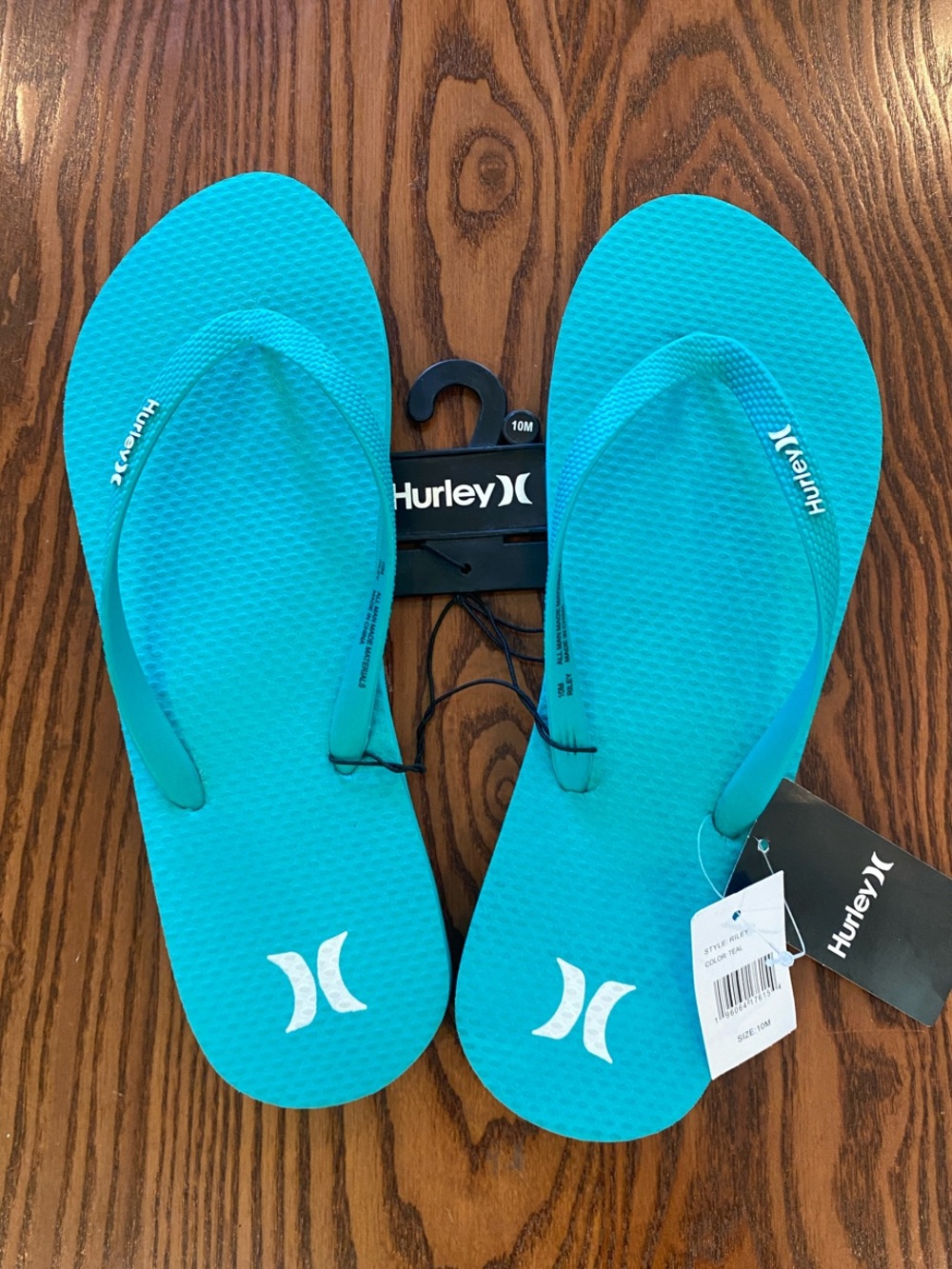 Flip Flop Hurley Teal Casual Sandals Women’s Size 10 - NWT
